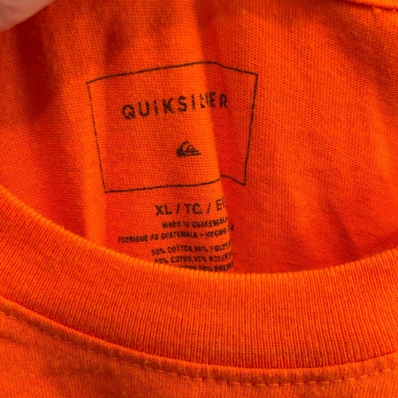 Quiksilver Orange Short Sleeve Tee with Graphic Design - Picture 3 of 3